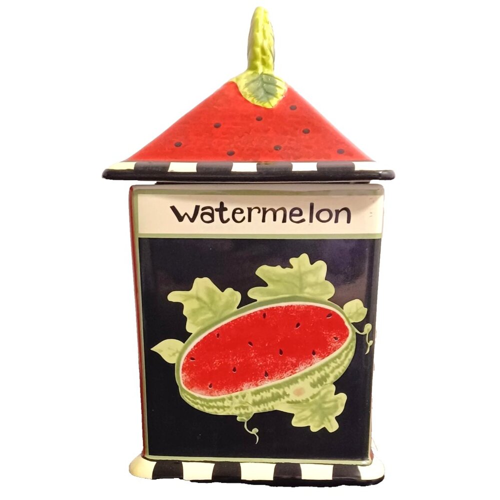 Vintage Certified International Susan Wingart Watermelon Canister